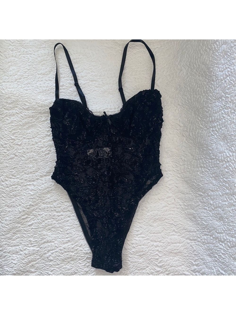Je T'Adore Sexy Push-Up Mesh Lace Bodysuit